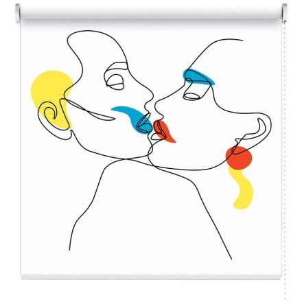 Φιλί ζευγαριού με χρώμα